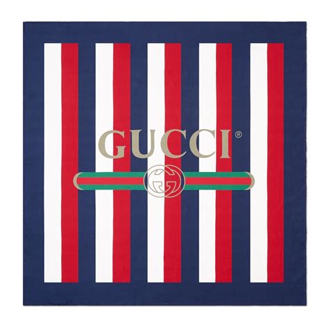 gucci logo sylvie cotton scarf|Gucci inspired scarf.